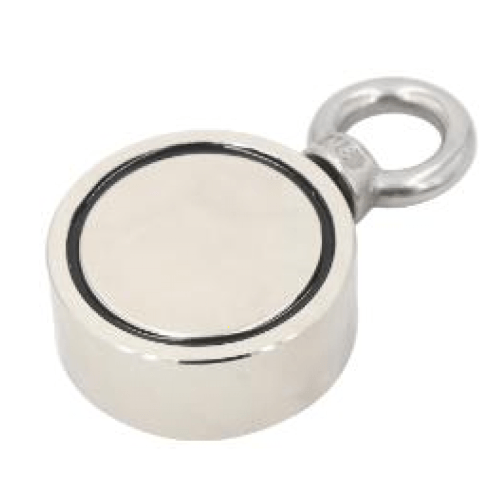 Falcon Claw NP1 Series Round Base Neodymium Fishing Magnet with 1 hanging point c/w Eye-Bolt - Supreme Magnets