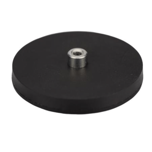 Falcon Claw RNA Series Round Base Rubber Coated Neodymium Pot Magnet with Nut Type - Supreme Magnets
