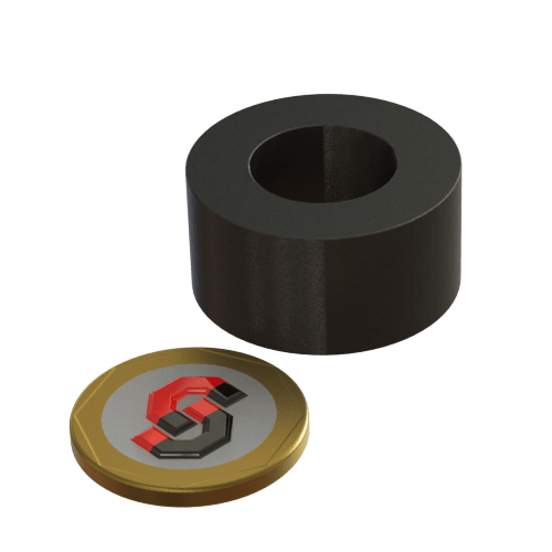 Ferrite magnet : 30mm OD - 16mm ID x 15mm T ring - Supreme Magnets