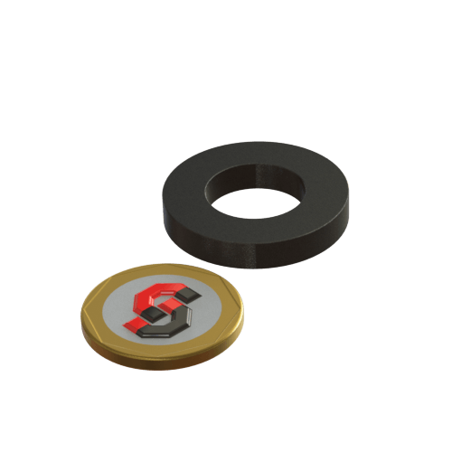Ferrite magnet : 30mm OD - 16mm ID x 5mm T ring - Supreme Magnets