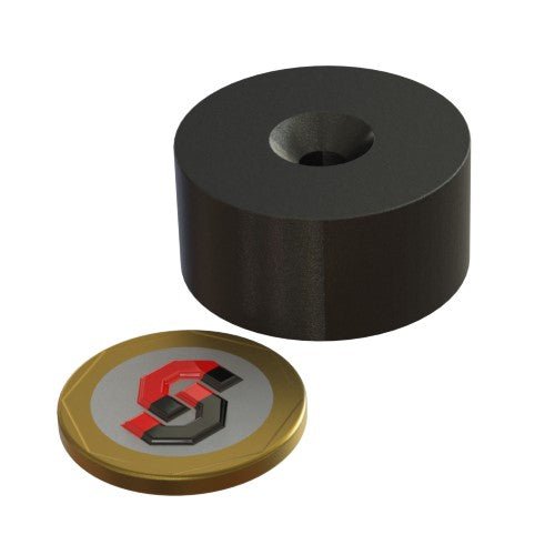 Ferrite magnet : 31mm OD - 5.3mm ID x 15mm T ring - The Quaint Magnet Shop