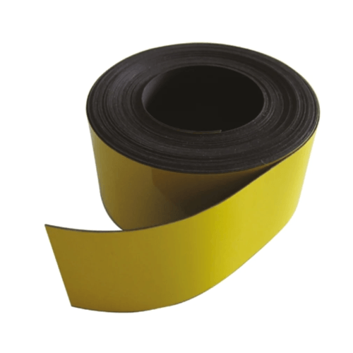 Flexible Anisotropic rubber magnet: Yellow Tape 50x2mm - Supreme Magnets