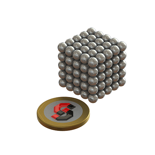 N35 Neodymium magnet sphere silver : 5mm D - Supreme Magnets