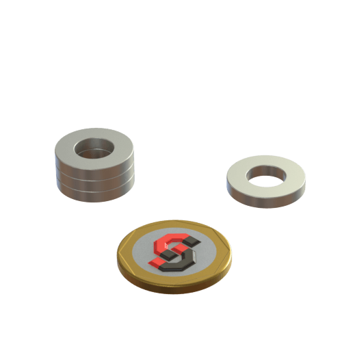 N52 Neodymium magnet ring : 18mm OD x 9mm ID x 3mm T - Supreme Magnets