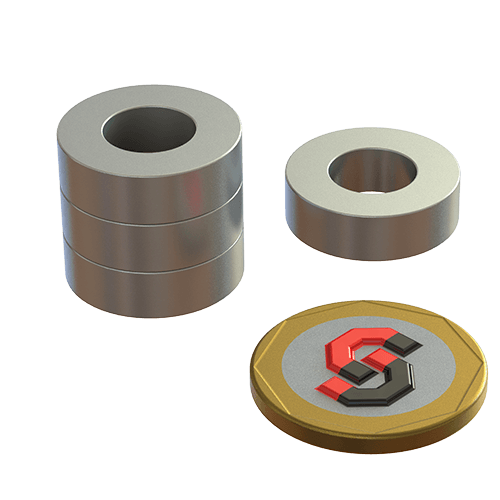 N52 Neodymium magnet ring : 20mm OD x 10mm ID x 6mm T - Supreme Magnets