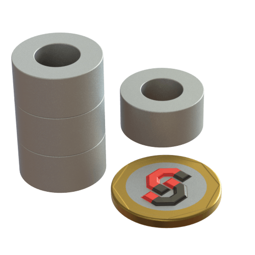 Samarium Cobalt magnet : 20mm OD - 10mm ID x 10mm T ring - Supreme Magnets