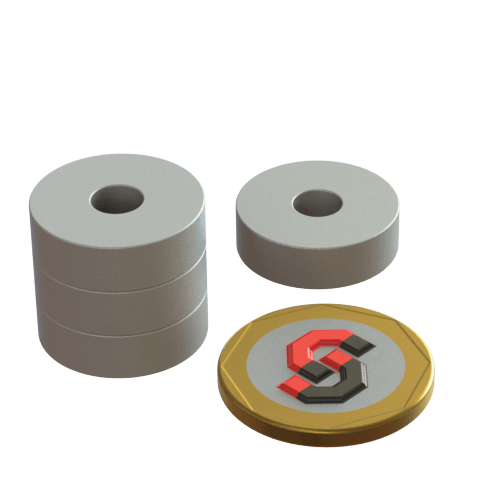 Samarium Cobalt magnet : 20mm OD - 6mm ID x 6mm T ring - Supreme Magnets