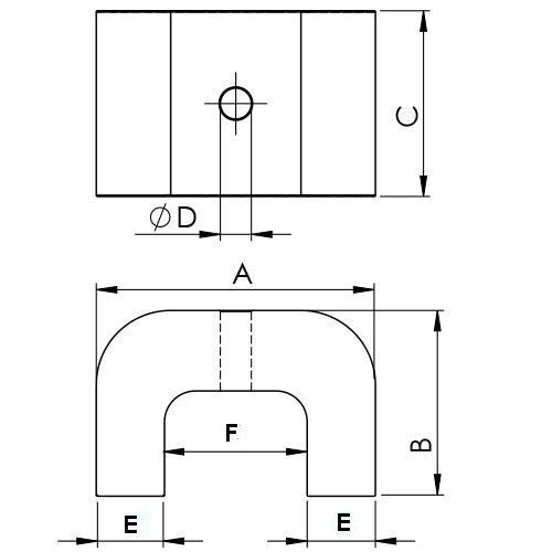 AlNiCo HorseShoe Inverted U Magnet