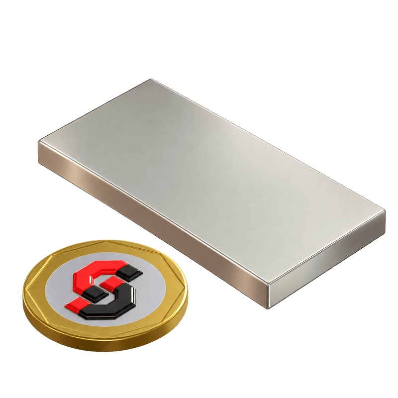 N45 Neodymium Magnet Block 70mm L x 40mm W x 5mm H - The Quaint Magnet Shop of Supreme Magnets