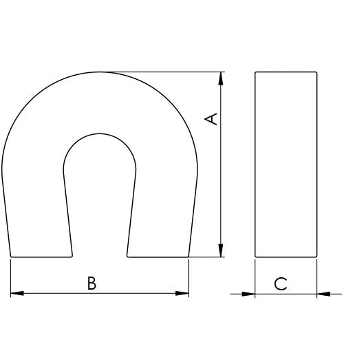 AlNiCo HorseShoe Arch Magnet - The Quaint Magnet Shop