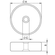 AlNiCo Shallow Pot Magnet - The Quaint Magnet Shop