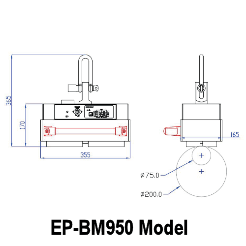 EP-BATMAG - Crane operated Autonomous Battery Electropermanent Lifting Magnet - Supreme Magnets