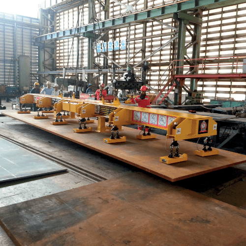 EPML-Plate - Electropermanent Steel plate lifting spreader magnet system - Supreme Magnets