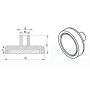 Falcon Claw ND Series Supreme Round Base Neodymium Pot Magnet with Stud - Supreme Magnets