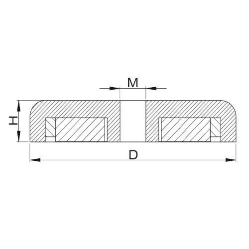 Falcon Claw NH Series Supreme Round Base Neodymium Pot Magnet with Tapped Thru Hole - Supreme Magnets