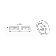 Falcon Claw NH Series Supreme Round Base Neodymium Pot Magnet with Tapped Thru Hole - Supreme Magnets