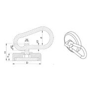 Falcon Claw NI Series Supreme Round Base Neodymium Pot Magnet with Carabiner - Supreme Magnets