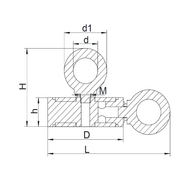 Falcon Claw NP2 series Round Base Neodymium Fishing Magnet with 2 hanging points c/w Eye-Bolt - Supreme Magnets