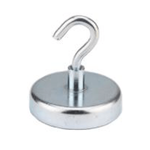 FC Series Ferrite Round Base Pot Magnet with Hook - Supreme Magnets