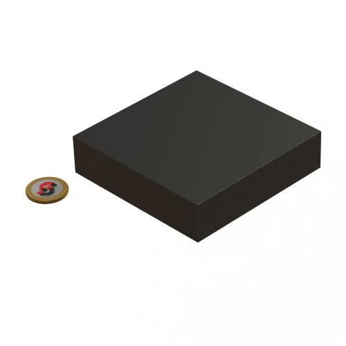 Ferrite magnet : 100mm L x 100mm W x 25mm T block - Supreme Magnets