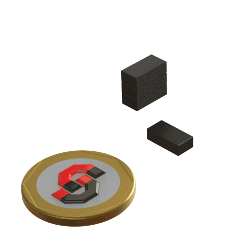 Ferrite magnet : 10mm L x 5mm W x 3mm T block - Supreme Magnets