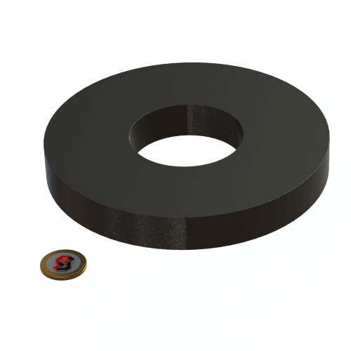 Ferrite magnet : 150mm OD - 60mm ID x 20mm T ring - Supreme Magnets