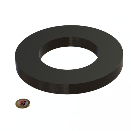 Ferrite magnet : 180mm OD - 100mm ID x 20mm T ring - The Quaint Magnet Shop