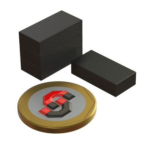 Ferrite magnet : 20mm L x 10mm W x 5mm T block - Supreme Magnets
