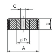 FF Series Ferrite Round Base Pot Magnet with Internal Thread - Supreme Magnets