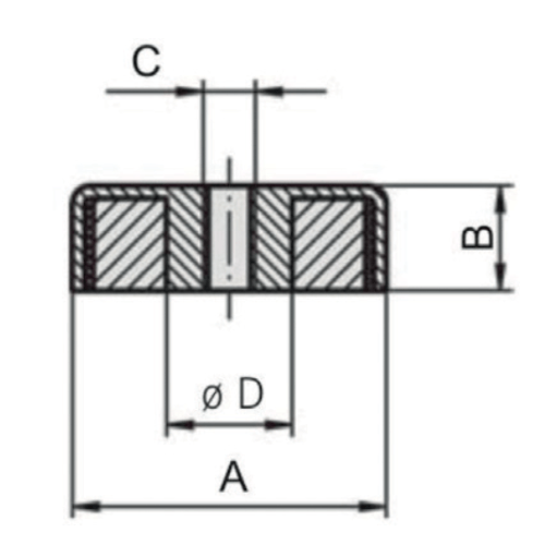 FF Series Ferrite Round Base Pot Magnet with Internal Thread - Supreme Magnets