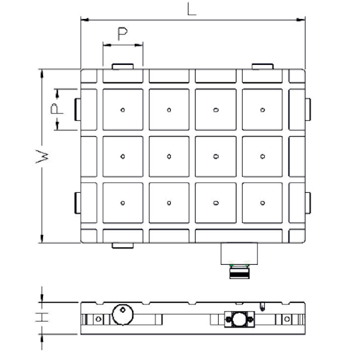 Magna Mill 75 : 75mm Square Pole Electropermanent Magnet milling chuck - Supreme Magnets