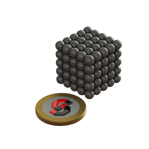 N35 Neodymium magnet sphere black : 5mm D - Supreme Magnets