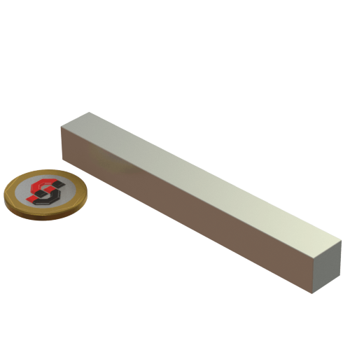 N52 Neodymium magnet block : 100mm L x 12mm W x 12mm T - Supreme Magnets