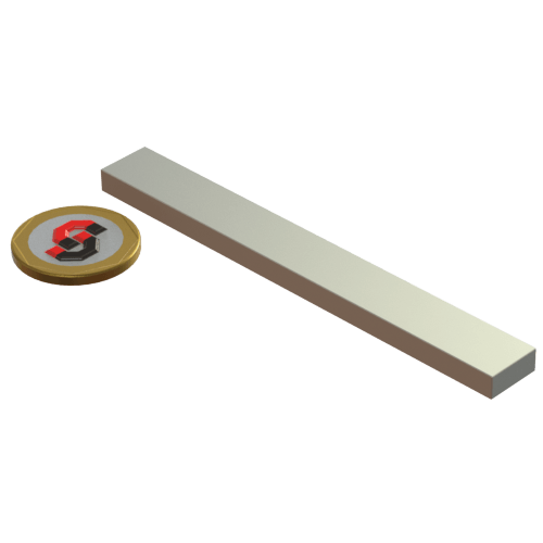 N52 Neodymium magnet block : 100mm L x 12mm W x 5mm T - Supreme Magnets