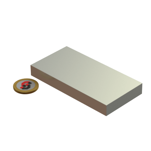 N52 Neodymium magnet block : 100mm L x 50mm W x 12mm L - Supreme Magnets