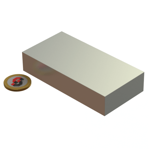 N52 Neodymium magnet block : 100mm L x 50mm W x 25mm T - Supreme Magnets