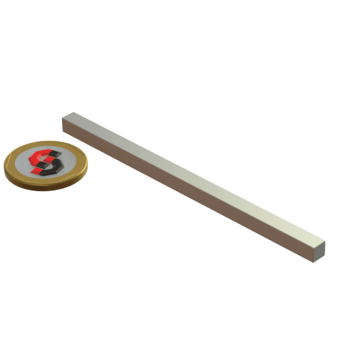 N52 Neodymium magnet block : 100mm L x 5mm W x 5mm T - Supreme Magnets