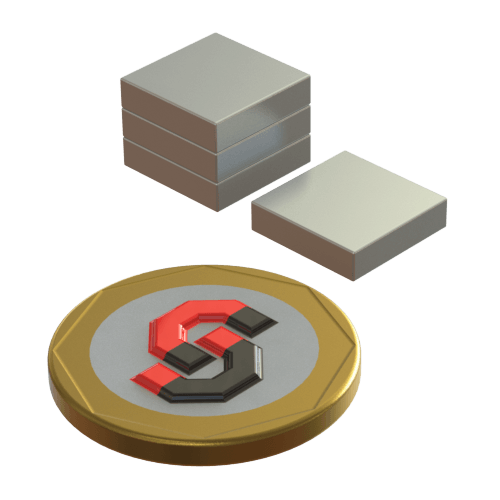 N52 Neodymium magnet block : 12mm L x 12mm W x 3mm T - Supreme Magnets