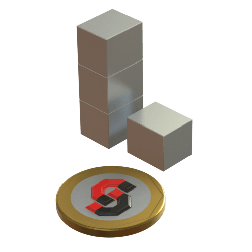 N52 Neodymium magnet block : 12mm L x10mm W x 10mm T - Supreme Magnets