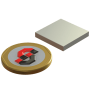 N52 Neodymium magnet block : 20mm L x 20mm W x 3mm T - Supreme Magnets