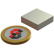 N52 Neodymium magnet block : 20mm L x 20mm W x 6mm T - Supreme Magnets