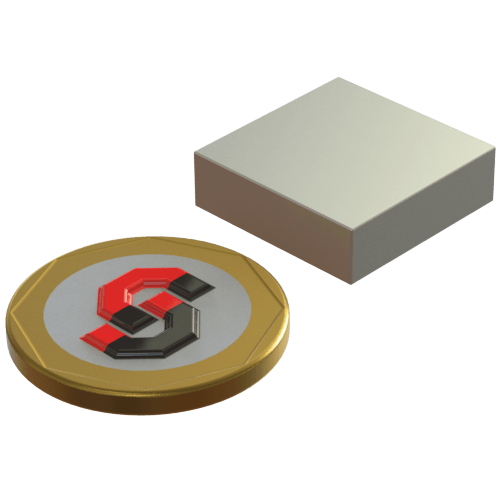 N52 Neodymium magnet block : 20mm L x 20mm W x 6mm T - Supreme Magnets