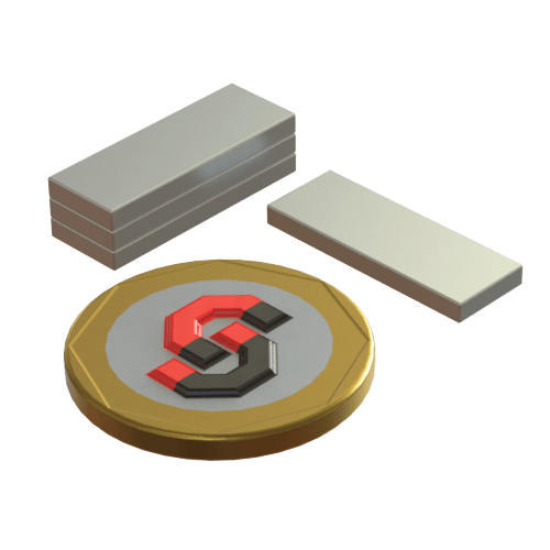 N52 Neodymium magnet block : 22mm L x 8mm W x 2mm T - Supreme Magnets