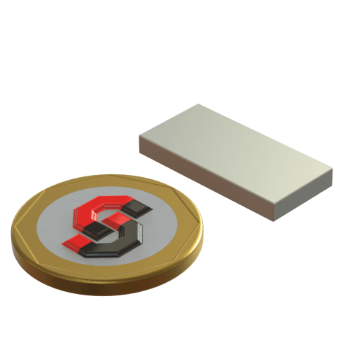 N52 Neodymium magnet block : 25mm L x 12mm W x 3mm T - Supreme Magnets