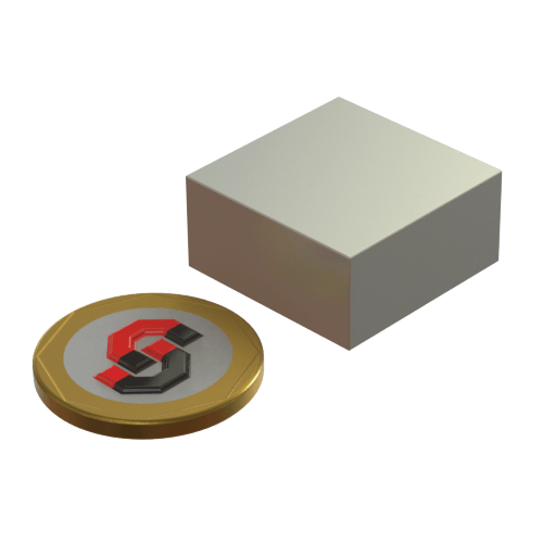 N52 Neodymium magnet block : 25mm L x 25mm W x 12mm T - Supreme Magnets