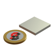 N52 Neodymium magnet block : 25mm L x 25mm W x 3mm T - Supreme Magnets