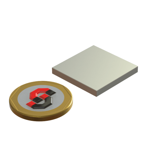 N52 Neodymium magnet block : 25mm L x 25mm W x 3mm T - Supreme Magnets