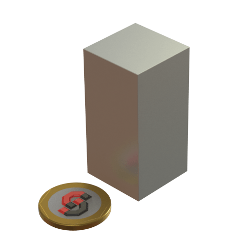 N52 Neodymium magnet block : 25mm L x 25mm W x 50mm T - Supreme Magnets