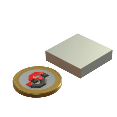 N52 Neodymium magnet block : 25mm L x 25mm W x 6mm T - Supreme Magnets