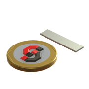 N52 Neodymium magnet block : 25mm L x 6mm W x 1mm T - Supreme Magnets